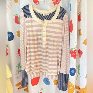 Free People Striped Thermal